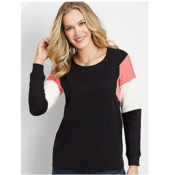 Maurices Tops - *** SOLD *** Maurices Black Colorblock Sweatshirt